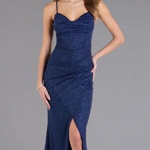 Windsor Midnight Blue Sparkle Maxi Dress